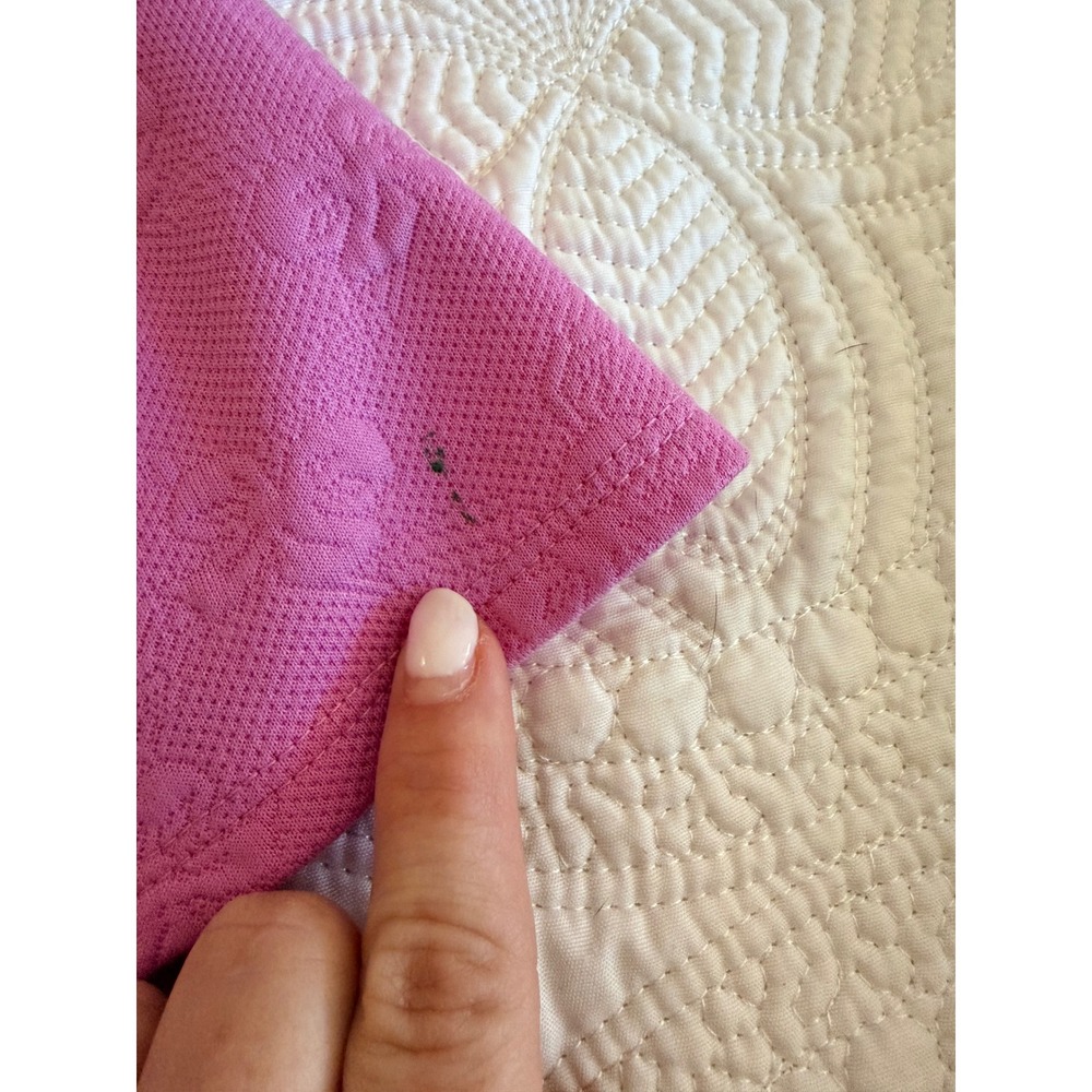 Barbie Girls Pink Embossed Bow Flutter Sleeve Dress Size 3T Logo Patch - Picture 8 of 11